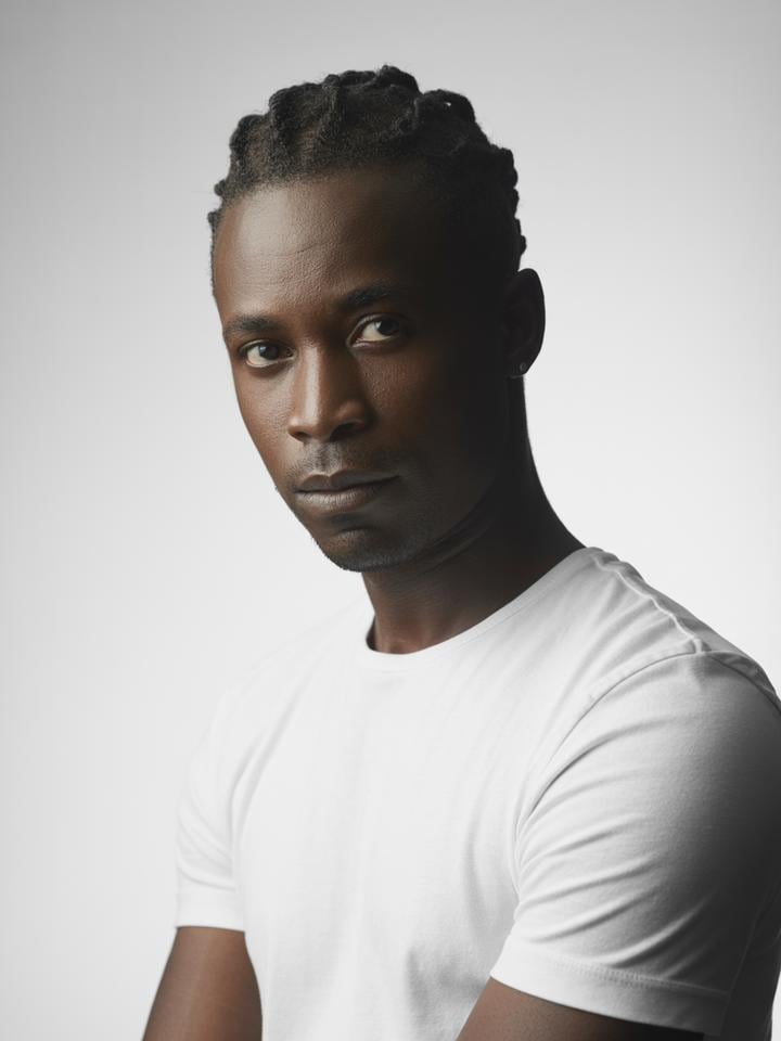 AI fashion model Idris - diverse virtual model for product photography